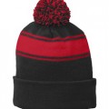 Sport-Tek Stripe Pom Pom Beanie